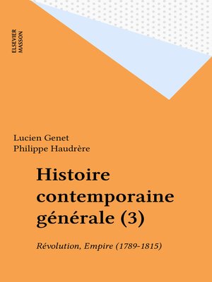 cover image of Histoire contemporaine générale (3)